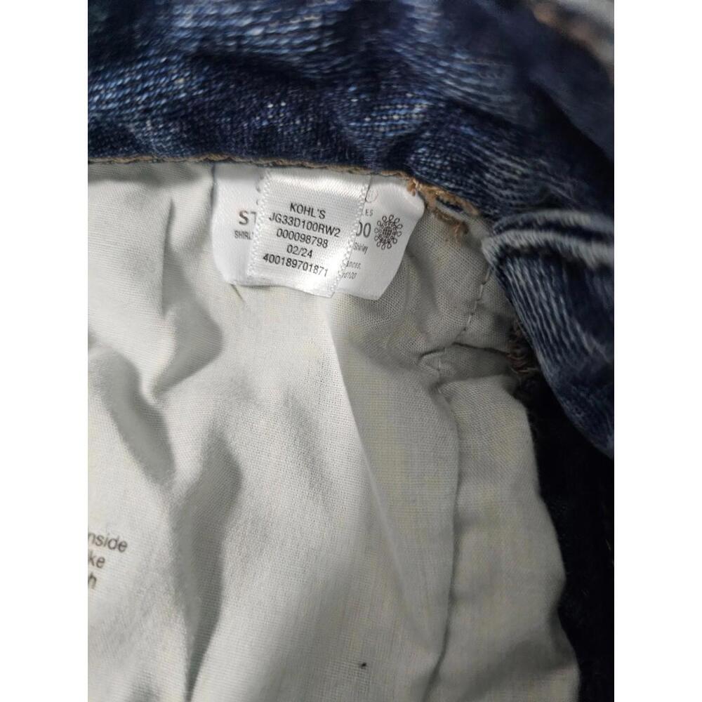 Women's So Denim Jeans Pants Size 0 24W Blue High Rise 90s Bootcut Distressed - Picture 4 of 16